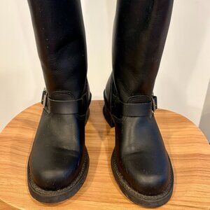 Frye Veronica Slouch riding boot W 8.5 Black leather knee high perfect condition